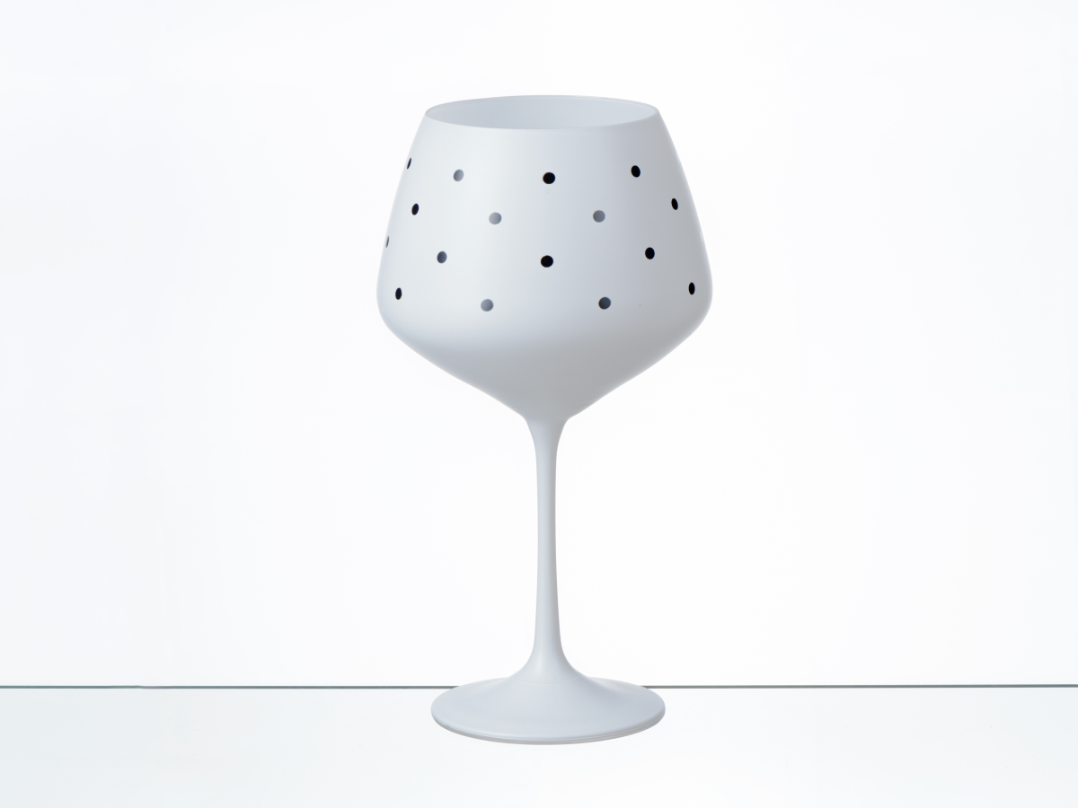 НАБОР БОКАЛОВ ДЛЯ ВИНА стеклянных "Lovely dots" декор. 2 шт. 580 мл  Crystalex 101931