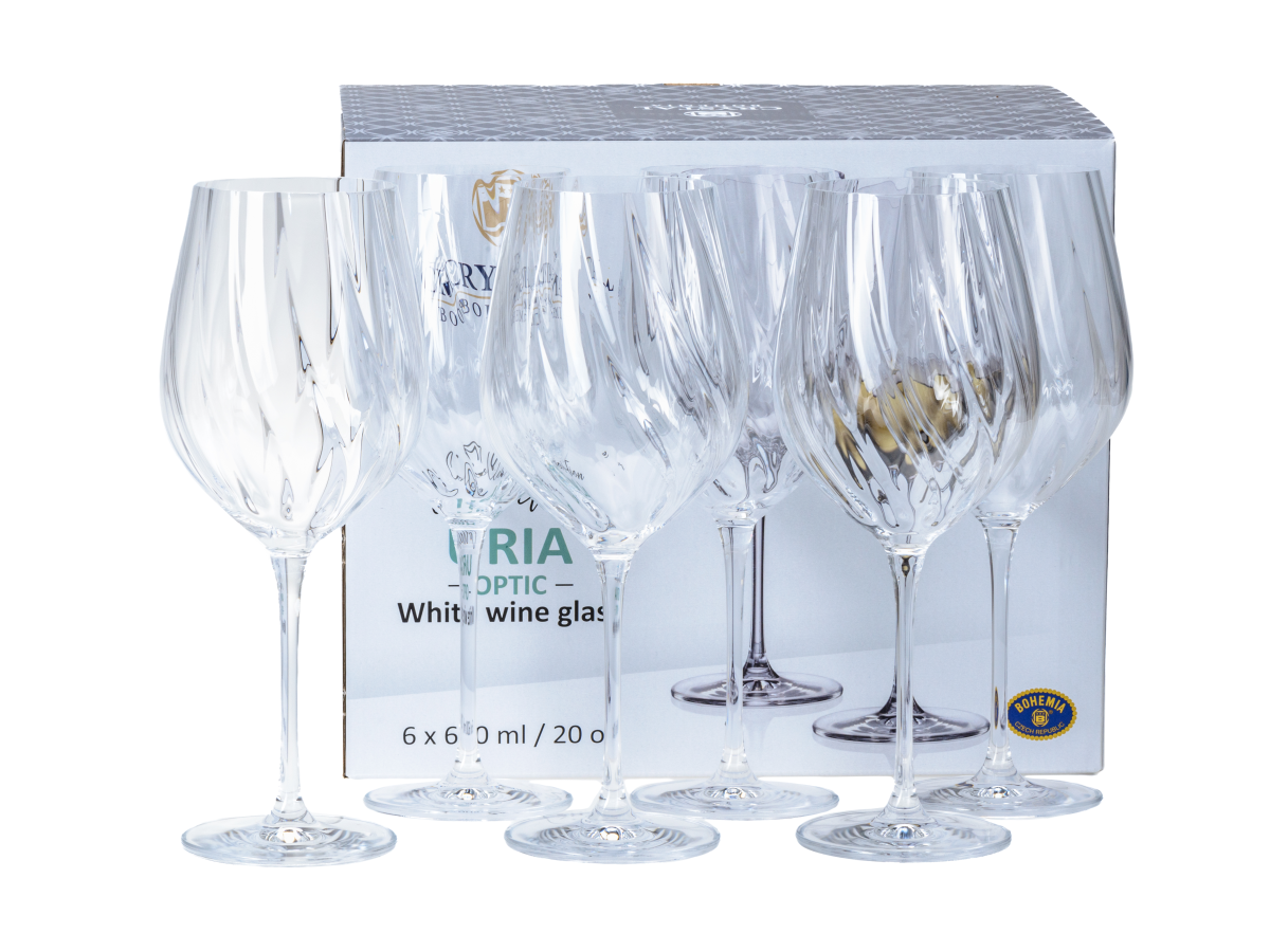 НАБОР БОКАЛОВ ДЛЯ ВИНА стеклянных "Uria Optic" 6 шт. 600 мл   109469