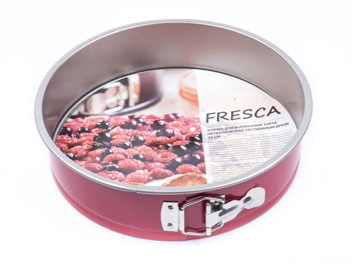 ФОРМА ДЛЯ ВЫПЕКАНИЯ ТОРТА металлическая со съемным дном 26 см  Fresca 81979