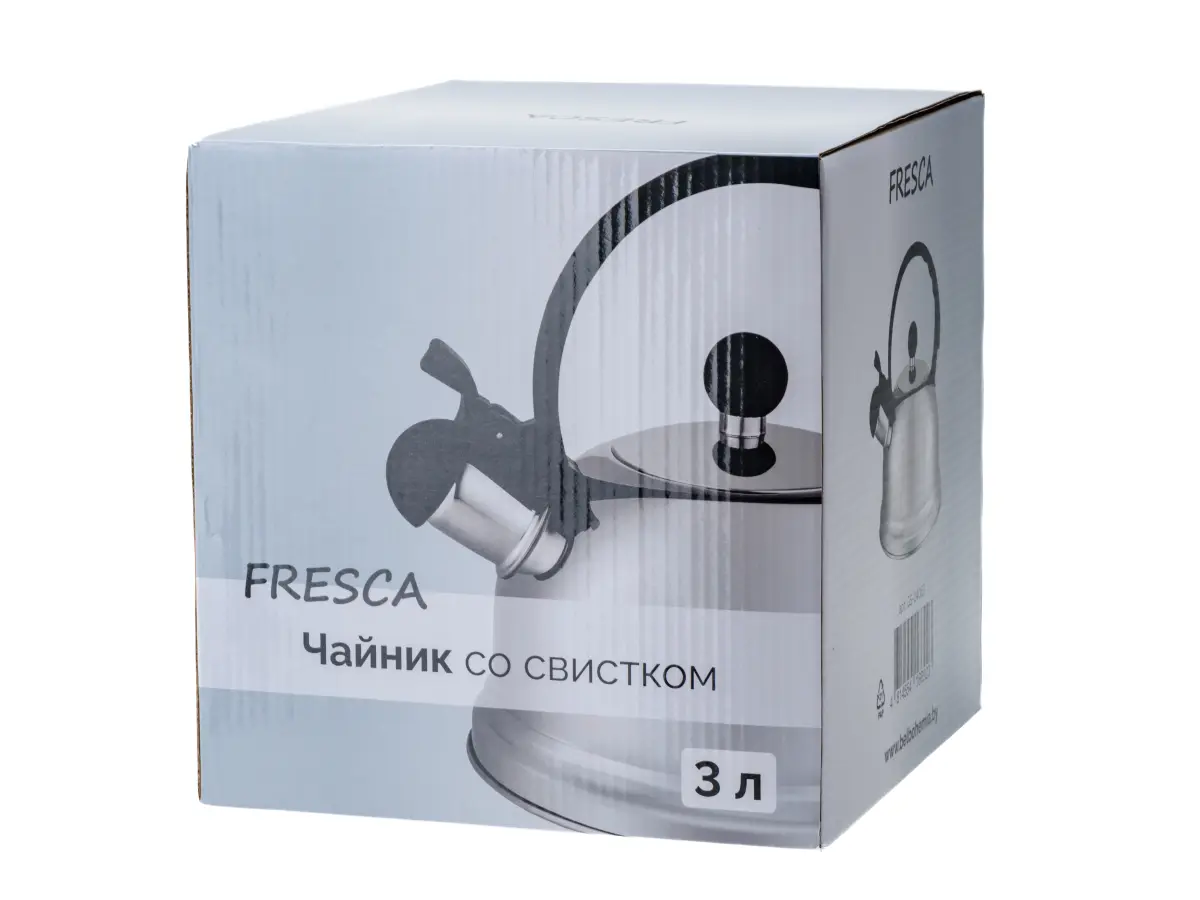 ЧАЙНИК металлический со свистком и пластмассовой ручкой 3 л  Home Line 85977