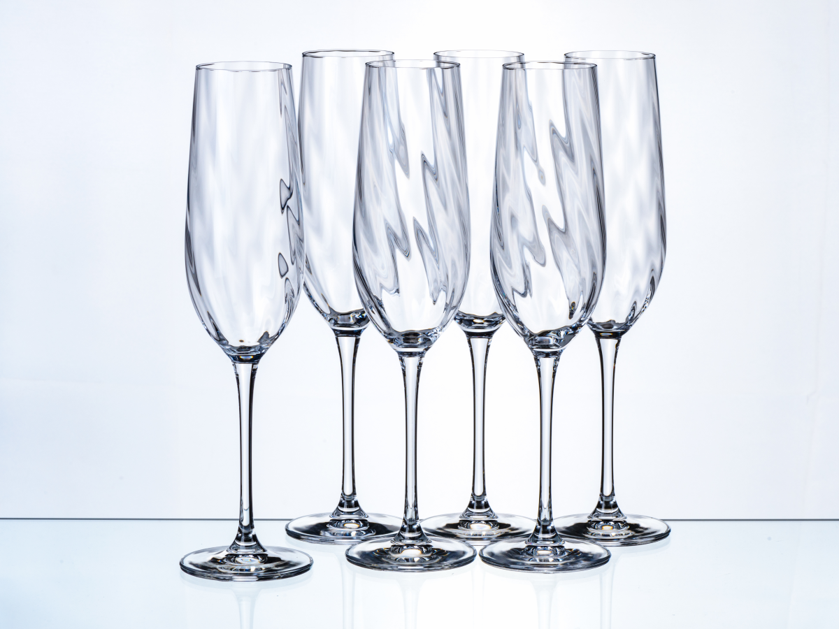 НАБОР БОКАЛОВ ДЛЯ ШАМПАНСКОГО стеклянных "Uria Optic" 6 шт. 270 мл   109467