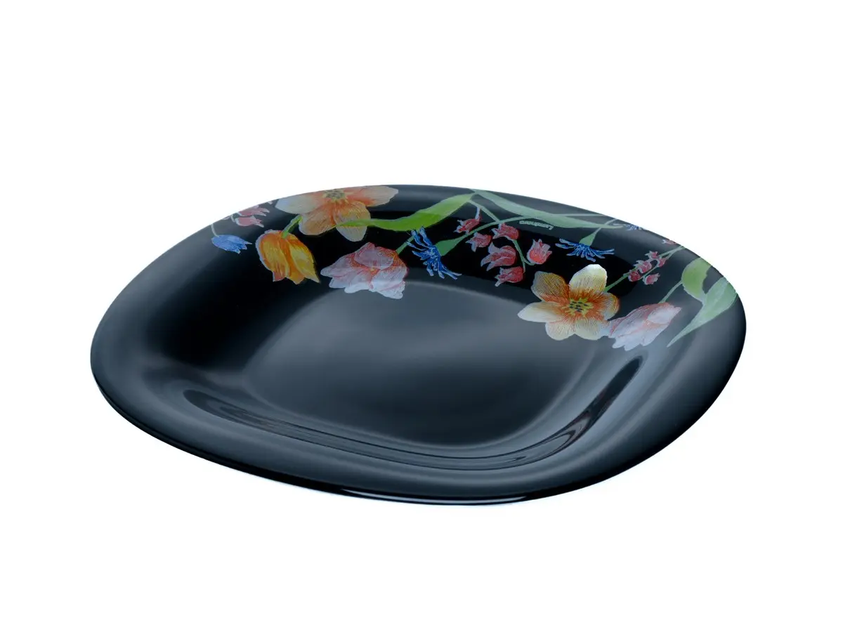 ТАРЕЛКА ДЕСЕРТНАЯ стеклянная "Neo Carina Minuet Black" 19 см  Luminarc 106975