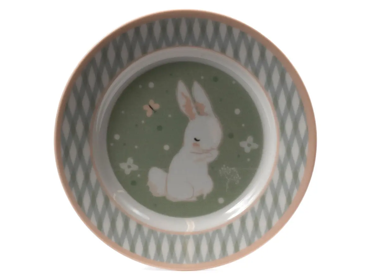 ТАРЕЛКА ДЕСЕРТНАЯ фарфоровая "Bunny" 20 см  Добрушский фарфор 101020
