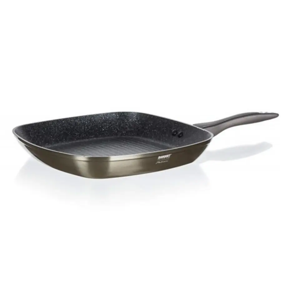 СКОВОРОДА-ГРИЛЬ металлическая с антипригарным покрытием "Metallic Platinum" 28*28 см  Banquet 83590