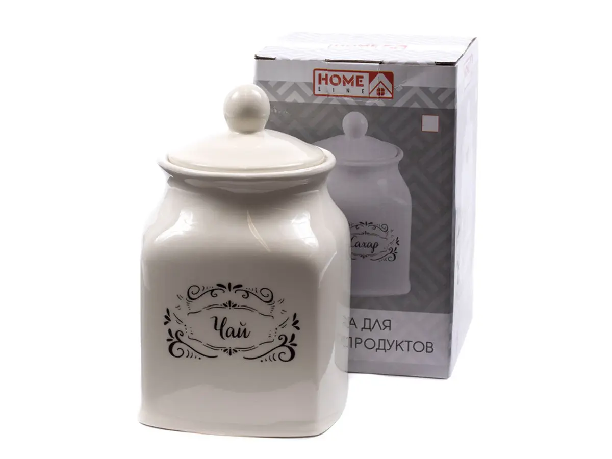 БАНКА ДЛЯ СЫПУЧИХ ПРОДУКТОВ керамическая "Чай" 950 мл/17 см  Fresca 91638