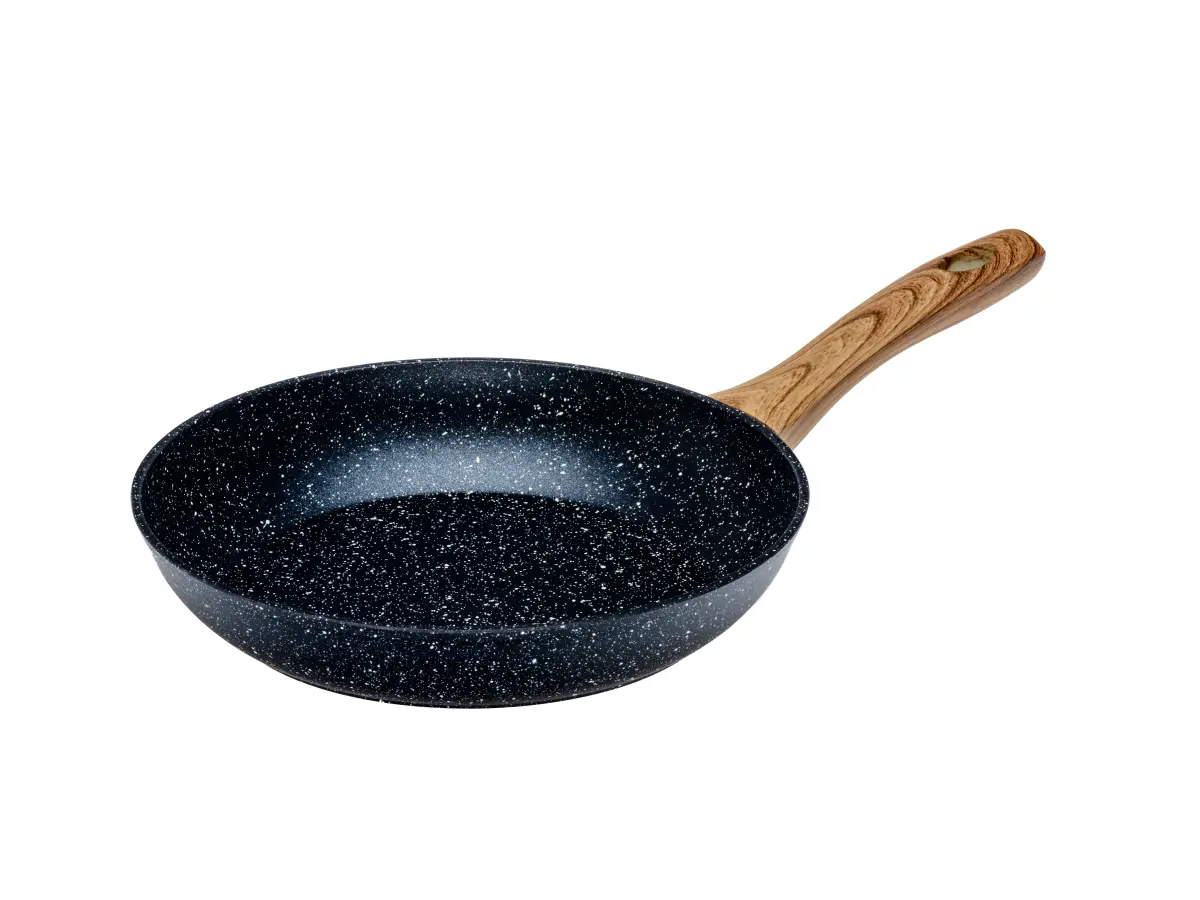СКОВОРОДА алюминиевая с антипригарным мраморным покрытием "Black Granite" 24*4,5 см  Fresca 103494