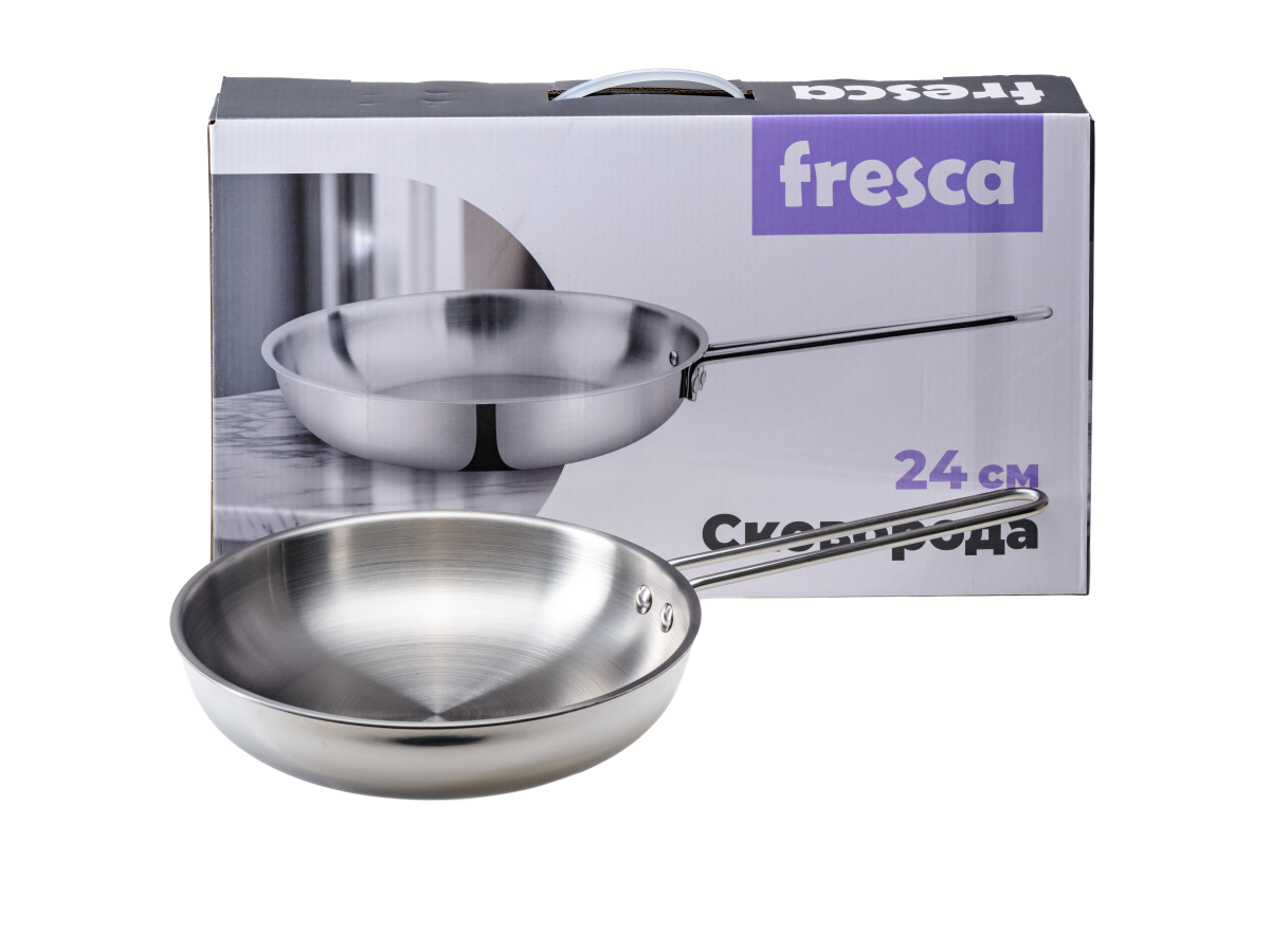 СКОВОРОДА из нержавеющей стали 24 см   110230