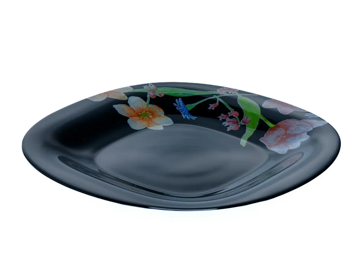 ТАРЕЛКА МЕЛКАЯ стеклянная "Neo Carina Minuet Black" 27 см  Luminarc 106981