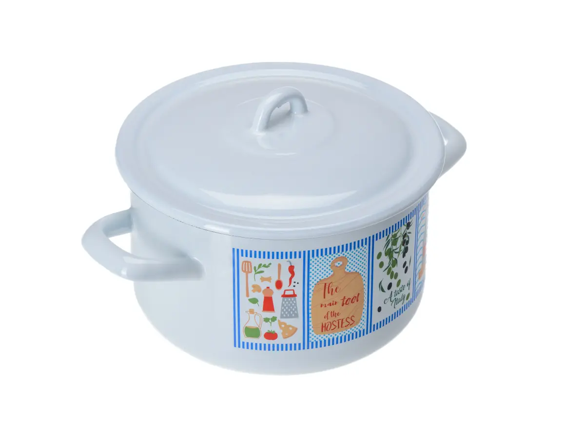 КАСТРЮЛЯ металлическая эмалированная "Вкус Италии" 2,9 л   103184