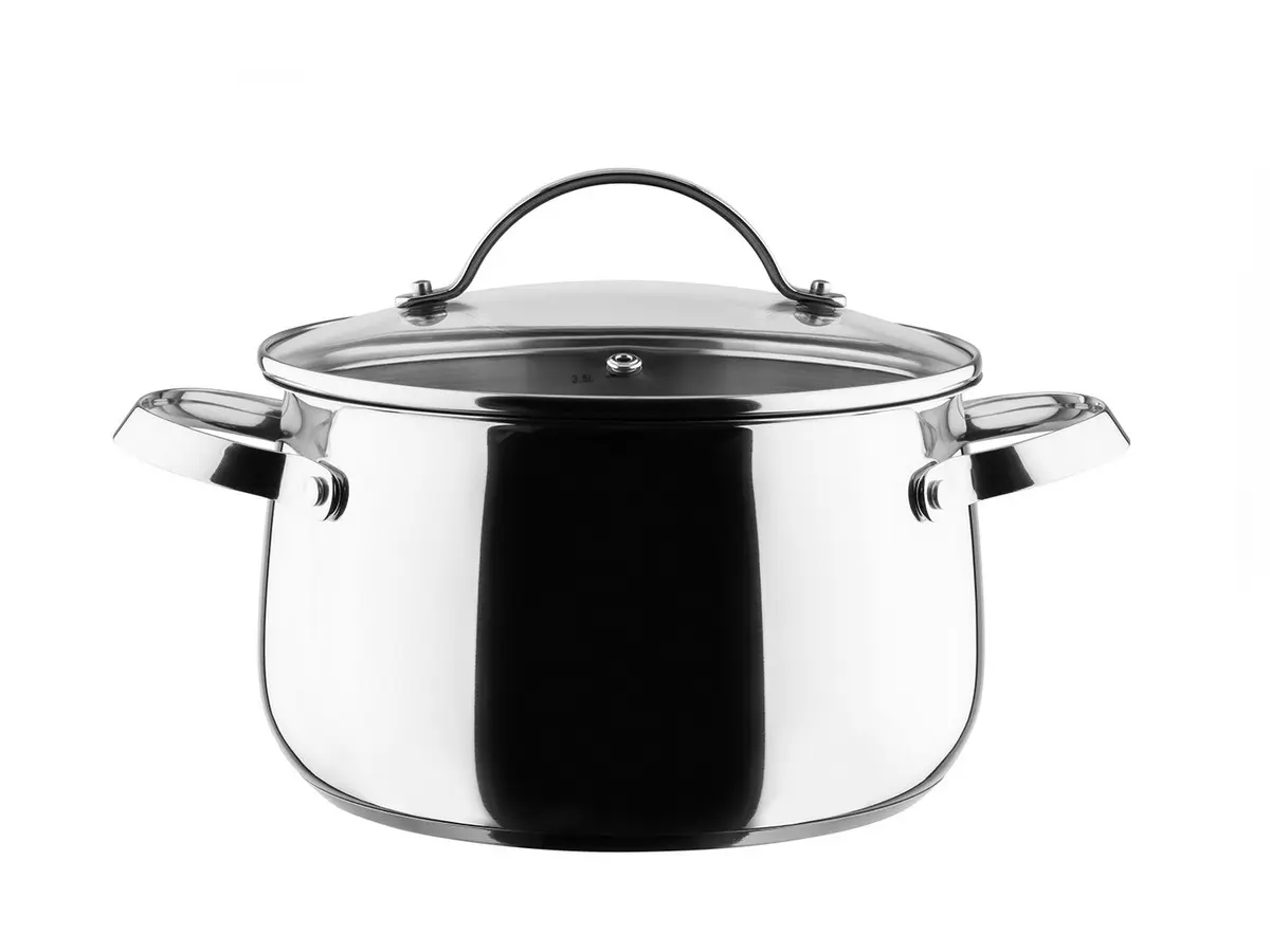КАСТРЮЛЯ из нержавеющей стали со стеклянной крышкой "Culinaire" 4 л/20 см  Vinzer 102597