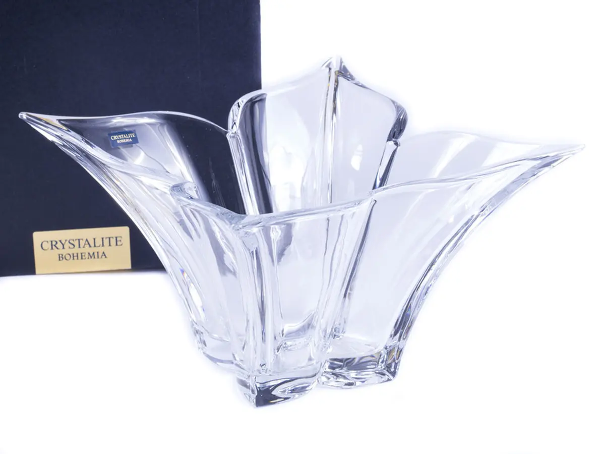 САЛАТНИК стеклянный "FLORALE" 36 см  Crystalite Bohemia 63239