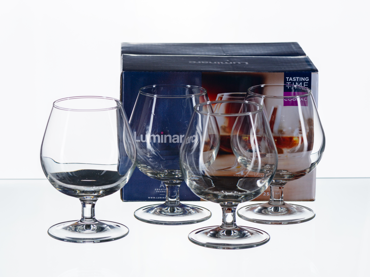 НАБОР БОКАЛОВ ДЛЯ КОНЬЯКА стеклянных "Tasting Time. Cognac" 4 шт. 250 мл  Luminarc 95822