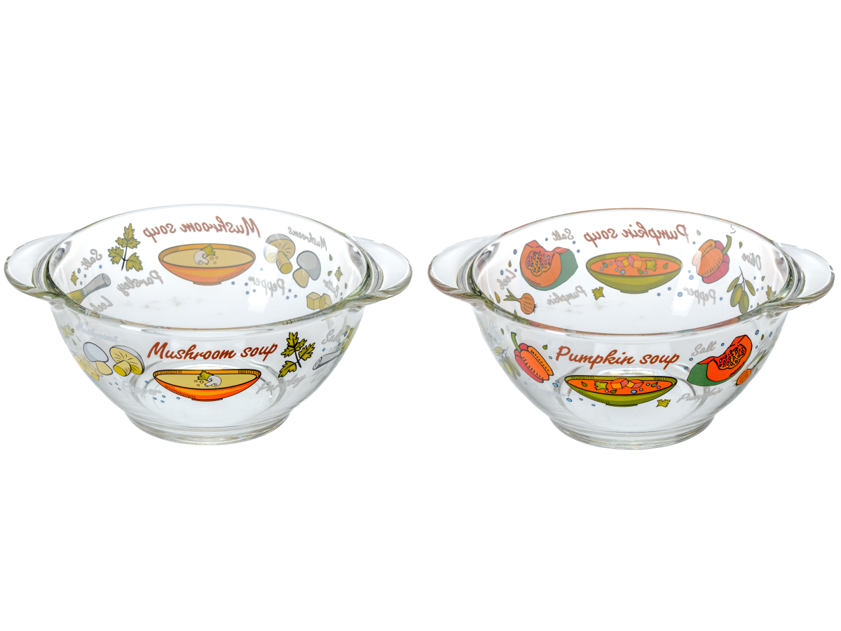 БУЛЬОННИЦА стеклянная "Вкусный супчик" 560 мл  Luminarc 98603