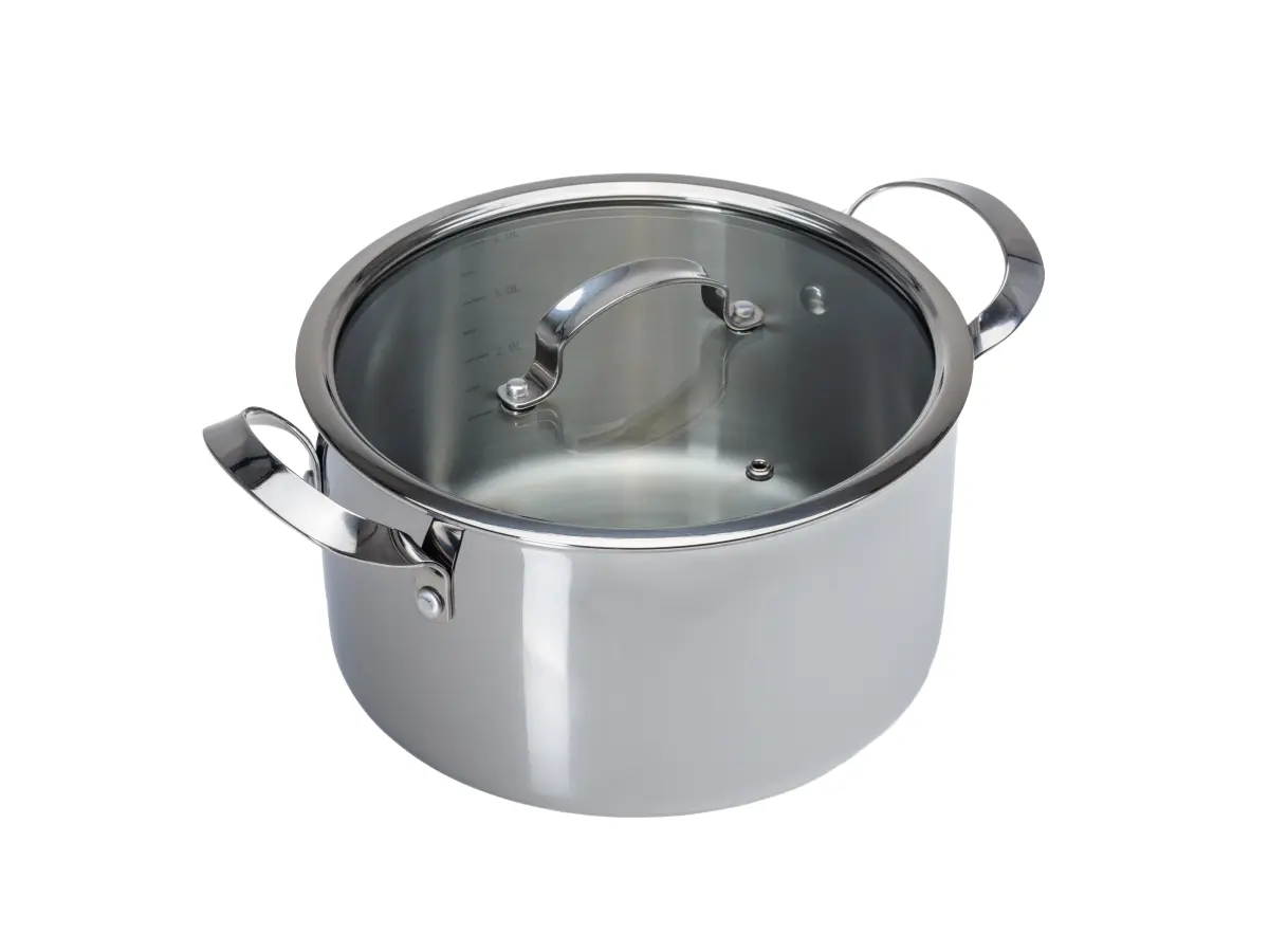 КАСТРЮЛЯ из нержавеющей стали 4,7 л/22 см со стеклянной крышкой  Fresca 107404
