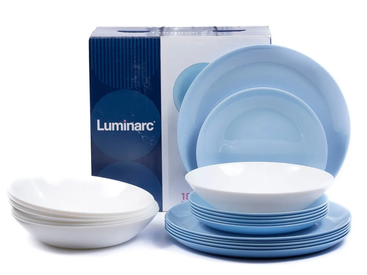 НАБОР ТАРЕЛОК стеклокерамических "Diwali color" 18 шт. 19/20/25 см  Luminarc 90689
