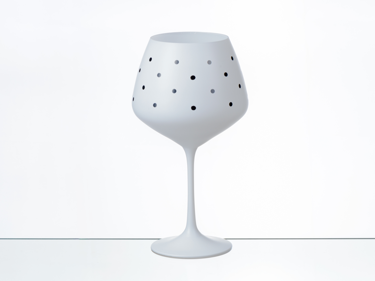 НАБОР БОКАЛОВ ДЛЯ ВИНА стеклянных "Lovely dots" декор. 2 шт. 580 мл  Crystalex 96534