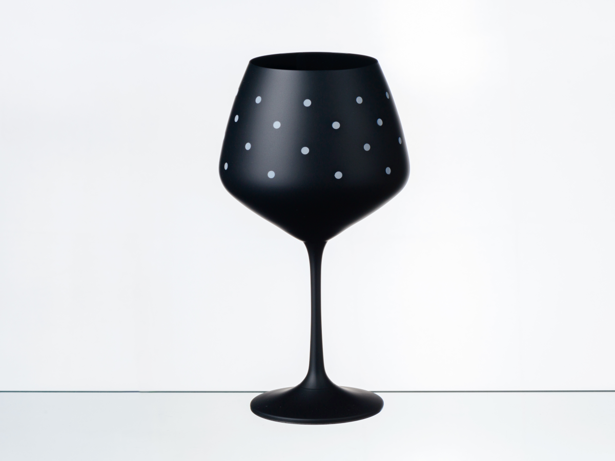 НАБОР БОКАЛОВ ДЛЯ ВИНА стеклянных "Lovely dots" декор. 2 шт. 580 мл  Crystalex 96534