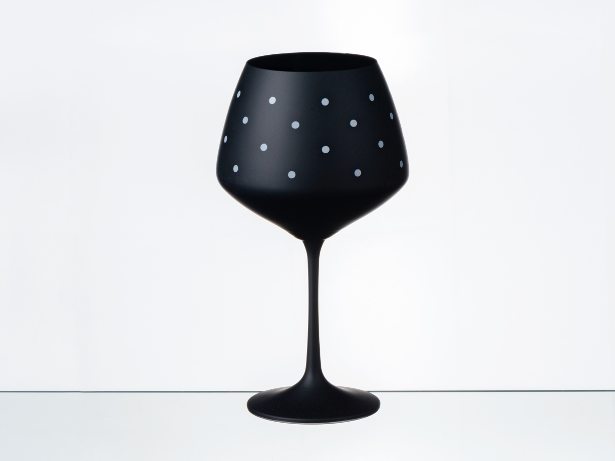НАБОР БОКАЛОВ ДЛЯ ВИНА стеклянных "Lovely dots" декор. 2 шт. 580 мл  Crystalex 101931