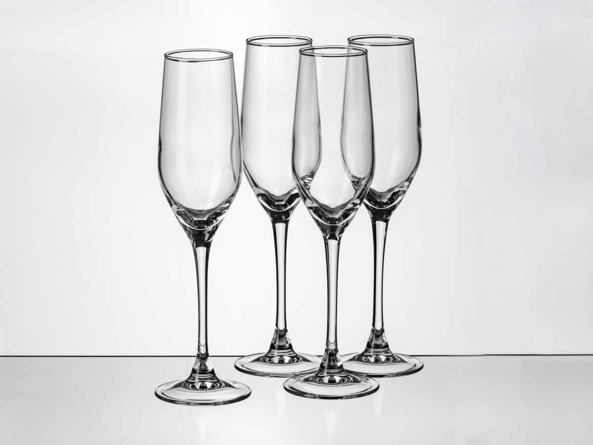 НАБОР БОКАЛОВ ДЛЯ ШАМПАНСКОГО стеклянных "Tasting time. Champagne" 4 шт. 160 мл/23,5 см  Luminarc 91683