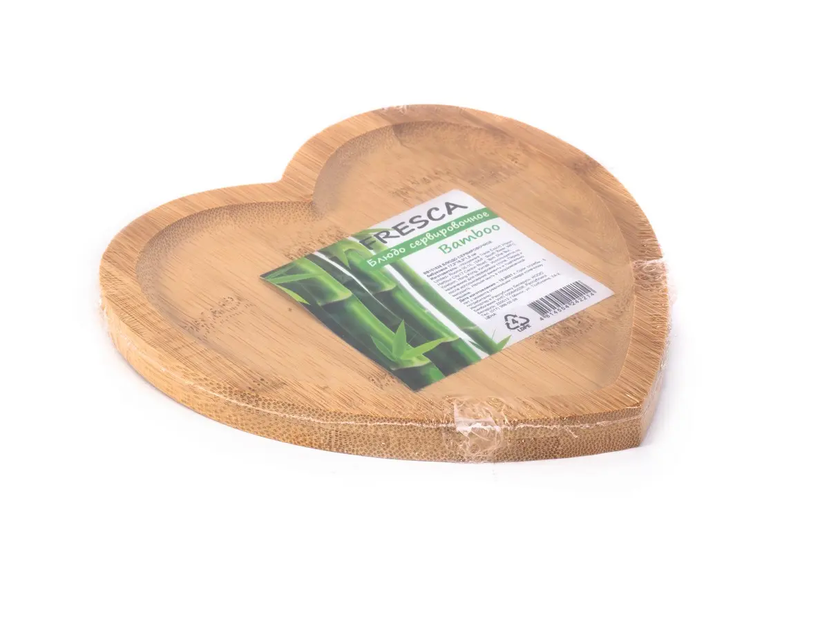 БЛЮДО СЕРВИРОВОЧНОЕ бамбуковое 17,2*16,3*1,5 см  Fresca 101464
