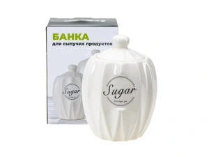 БАНКА ДЛЯ СЫПУЧИХ ПРОДУКТОВ керамическая "Sugar" 700 мл/11,3*11,3*15,6 см   110154 