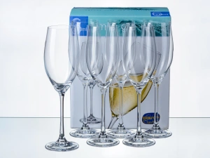 НАБОР БОКАЛОВ ДЛЯ ШАМПАНСКОГО стеклянных "Megan" 6 шт. 230 мл/25 см  Crystalex 89861