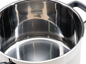 КАСТРЮЛЯ из нержавеющей стали 3,9 л/20*12,5 см со стеклянной крышкой   110215