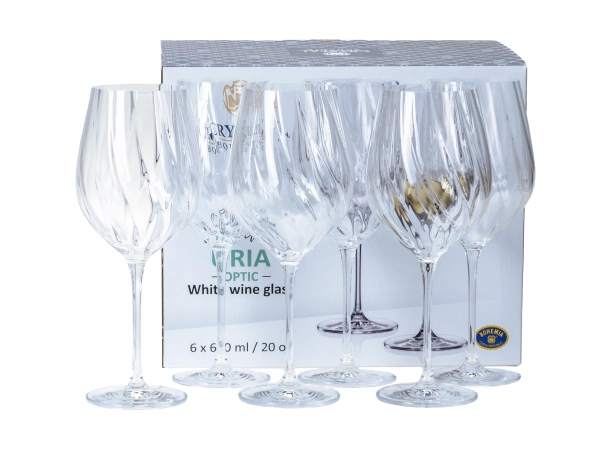 НАБОР БОКАЛОВ ДЛЯ ВИНА стеклянных "Uria Optic" 6 шт. 600 мл   109469