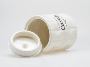 БАНКА ДЛЯ СЫПУЧИХ ПРОДУКТОВ керамическая "Сахар" 850 мл/11,4*11,4*14,4 см   110146