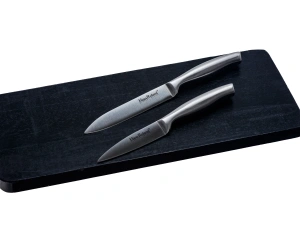 НАБОР НОЖЕЙ металлических 7 пр. в деревянной подставке: 5 ножей, ножницы, точилка   108509