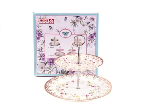 ГОРКА фарфоровая 2-ярусная 19/26 см  Home Line 104028 