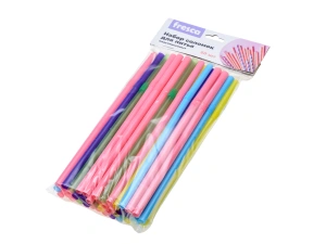 НАБОР СОЛОМОК ДЛЯ ПИТЬЯ пластмассовых 50 шт. 21 см, ширина 8 мм   110325 