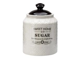 БАНКА ДЛЯ СЫПУЧИХ ПРОДУКТОВ керамическая "Sugar" 750 мл/10,7*10,7*15,7 см   110162 