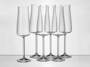 НАБОР БОКАЛОВ ДЛЯ ШАМПАНСКОГО стеклянных "Alex"  6 шт. 210 мл  Crystalex 105496 