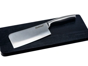 НАБОР НОЖЕЙ металлических 7 пр. в деревянной подставке: 5 ножей, ножницы, точилка   108509