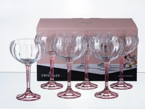 НАБОР БОКАЛОВ ДЛЯ ШАМПАНСКОГО стеклянных "Magnolia optic" 6 шт. 190 мл  Crystalex 106179