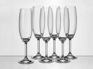 НАБОР БОКАЛОВ ДЛЯ ШАМПАНСКОГО стеклянных "Lara" 6 шт. 220 мл  Crystalex 47244 