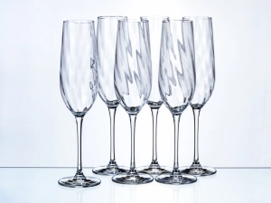 НАБОР БОКАЛОВ ДЛЯ ШАМПАНСКОГО стеклянных "Uria Optic" 6 шт. 270 мл   109467 