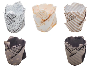 НАБОР ФОРМ ДЛЯ ВЫПЕКАНИЯ КЕКСОВ бумажных 12 шт. 5*8 см   108666 