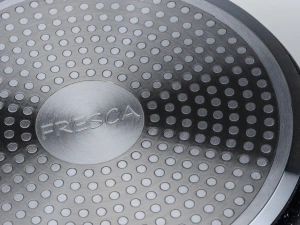 КАСТРЮЛЯ алюминиевая с антипригарным мраморным покрытием "Black Granite" с крышкой 24 см/3,8 л  Fresca 103498