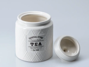 БАНКА ДЛЯ СЫПУЧИХ ПРОДУКТОВ керамическая "Tea" 780 мл/11*15 см   108354