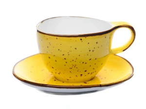 ЧАШКА С БЛЮДЦЕМ керамические "Дыня" 250 мл/12,3*9,4*7 см  Elrington 106506 