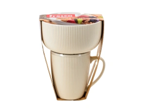 НАБОР ДЛЯ ЗАВТРАКА керамический 2 пр.: кружка 375 мл, салатник 13*7 см   109645 