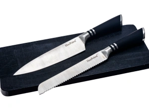 НАБОР НОЖЕЙ металлических 8 пр. в подставке: 5 ножей, ножницы, скребок, точилка   108505