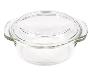 КАСТРЮЛЯ стеклянная с крышкой круглая 1,5 л  Home Line 97630 
