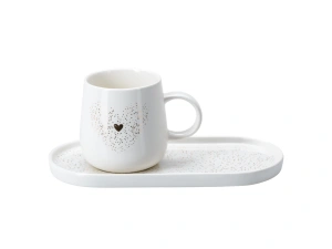 ЧАШКА С БЛЮДЦЕМ фарфоровые 320 мл   109538 