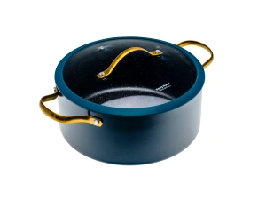 КАСТРЮЛЯ алюминиевая с антипригарным покрытием с крышкой 4,5 л/24*10,5 см   109081 