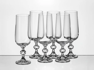 НАБОР БОКАЛОВ ДЛЯ ШАМПАНСКОГО стеклянных "Claudia" 6 шт. 180 мл  Crystalex 1651 