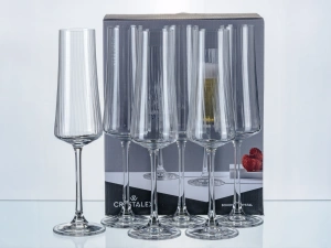 НАБОР БОКАЛОВ ДЛЯ ШАМПАНСКОГО стеклянных "Xtra optic" 6 шт. 210 мл/26 см  Crystalex 108172