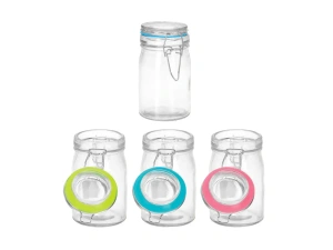 БАНКА ДЛЯ СЫПУЧИХ ПРОДУКТОВ стеклянная с клипсой 250 мл/6,5*9 см   104748 